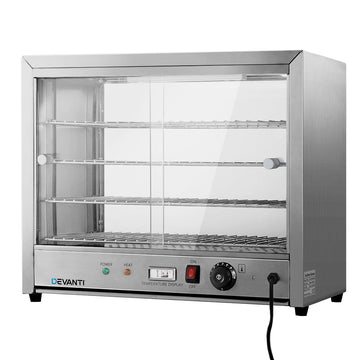Devanti Commercial Food Warmer 64cm 4-Tier Stainless Steel Display