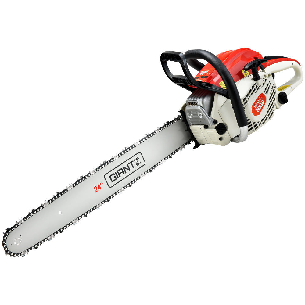 Giantz Petrol Chainsaw 24in Bar 2 Stroke E-Start