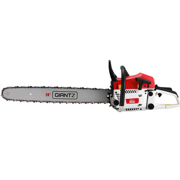 Giantz 62CC Commercial Petrol Chainsaw 24in Bar E-Start