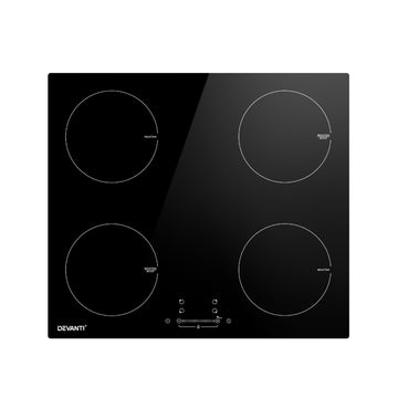 Devanti 60cm Induction Cooktop 7000W Black Ceramic Glass