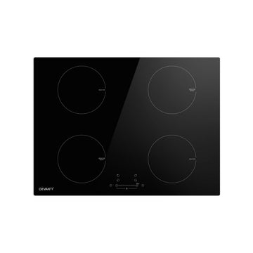 Devanti Built-in Induction Cooktop 70cm 4 Zone Ceramic Glass 7000W