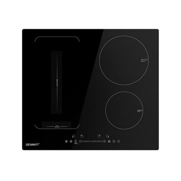 Devanti 4-Zone Induction Cooktop 60cm Built-in Black
