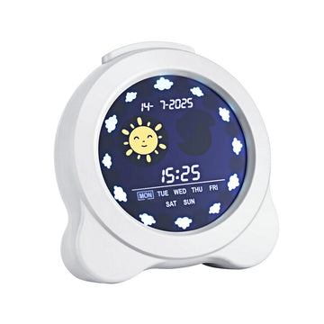 Artiss Digital Day Clock Calendar Alarm White 3.8 inch