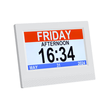 Artiss Digital Day Clock with Auto Dimming LCD 7 inch White