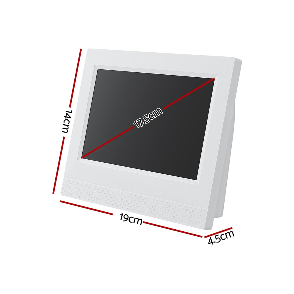 Artiss Digital Day Clock with Auto Dimming LCD 7 inch White