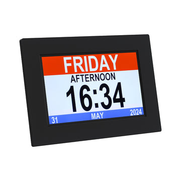 Artiss Digital Day Clock with Auto Dimming LCD 8 inch Black