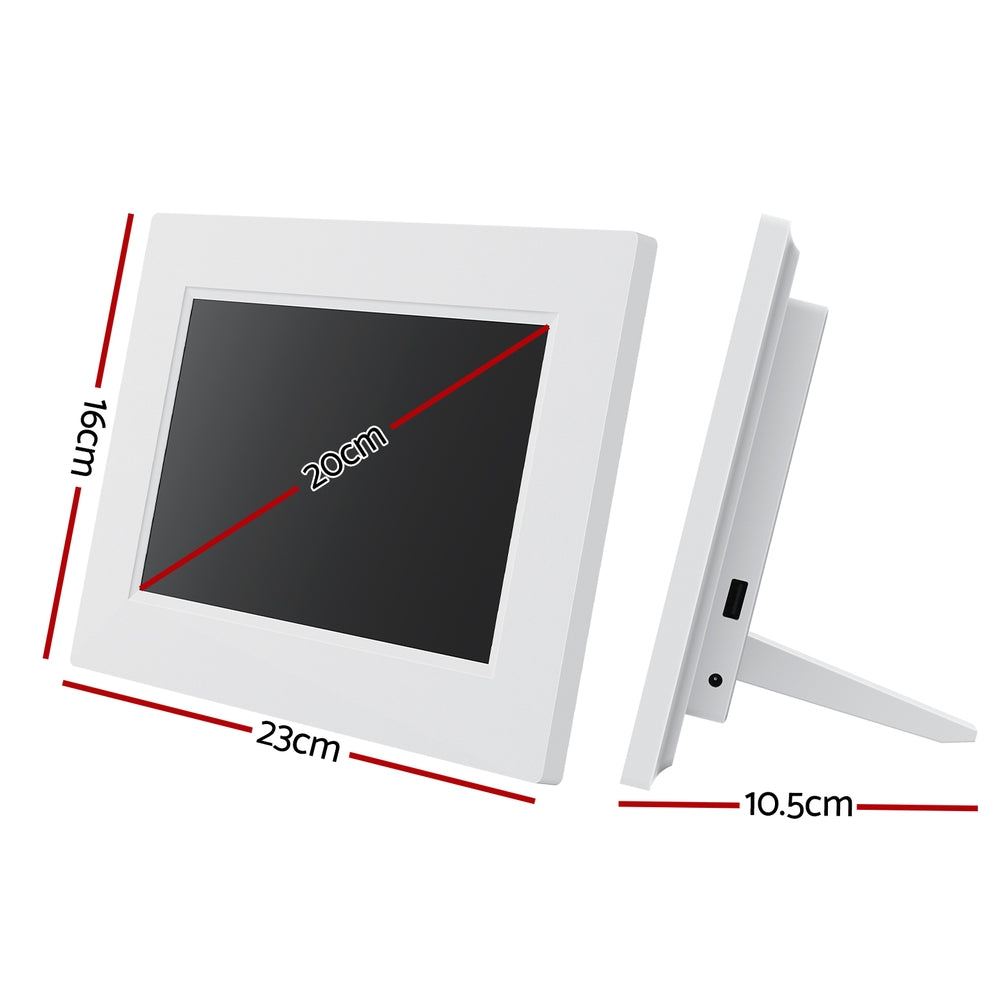 Artiss Digital Day Clock with Auto Dimming LCD 8 inch White