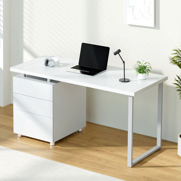 Artiss Computer Desk with Storage Drawers White