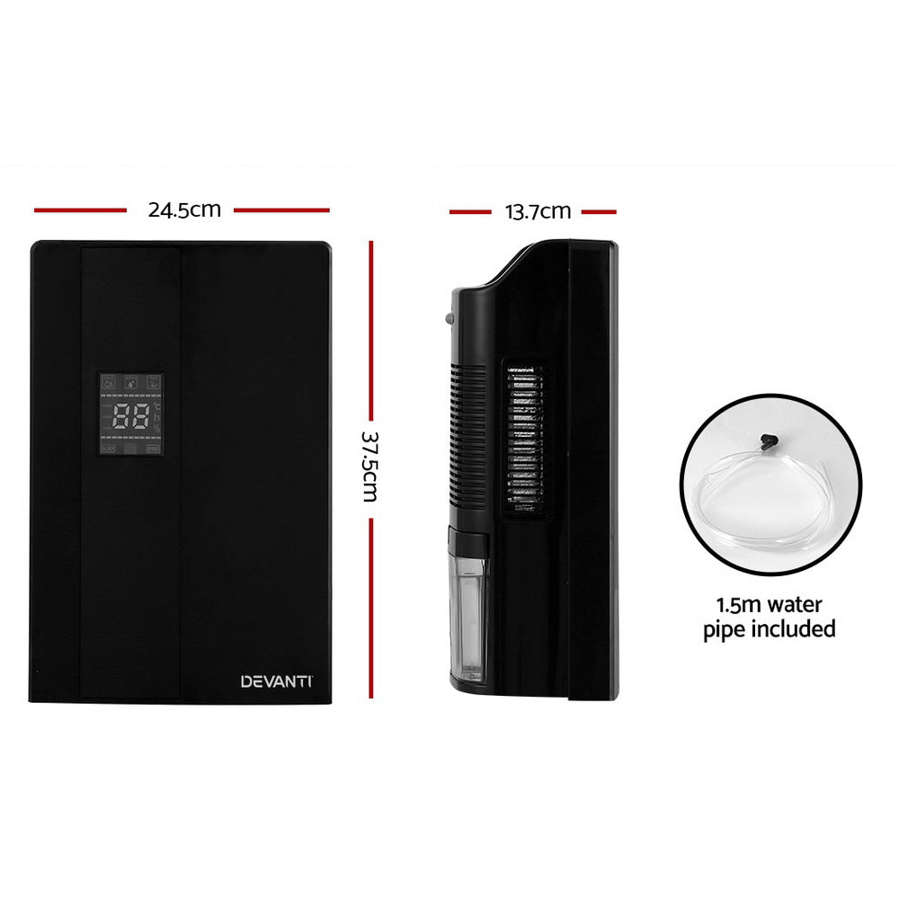 Devanti 2-in-1 Dehumidifier and Air Purifier 2L Black 37cm