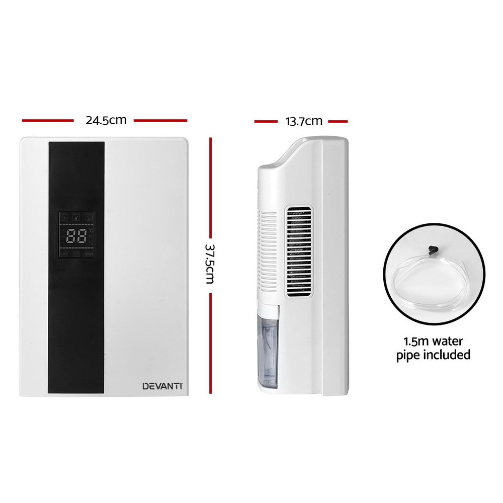 Devanti 2-in-1 Dehumidifier and Air Purifier 2L White 37cm