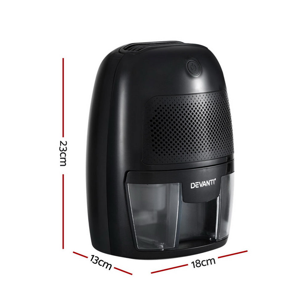 Devanti Mini Dehumidifier Peltier Technology 600ml Black