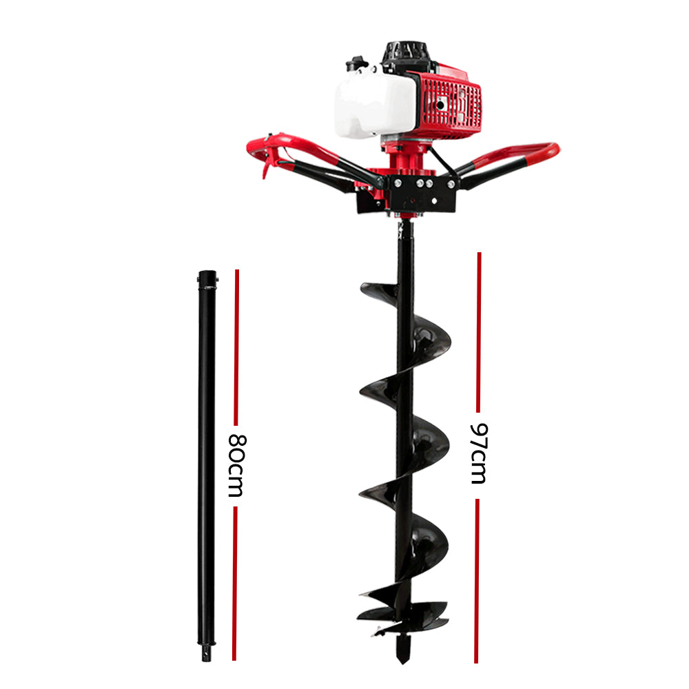 Giantz Petrol Post Hole Digger Earth Auger 200mm