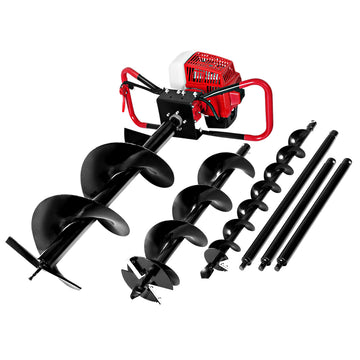 Giantz Petrol Post Hole Digger Kit with Extension Auger