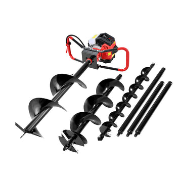 Giantz 65cc Petrol Post Hole Digger Kit with Extension Auger