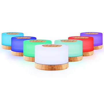Devanti 4-in-1 Aroma Diffuser with Remote Control 500ml Light Wood
