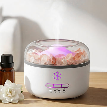Devanti Salt Lamp Aroma Diffuser with LED Lights 150ml White