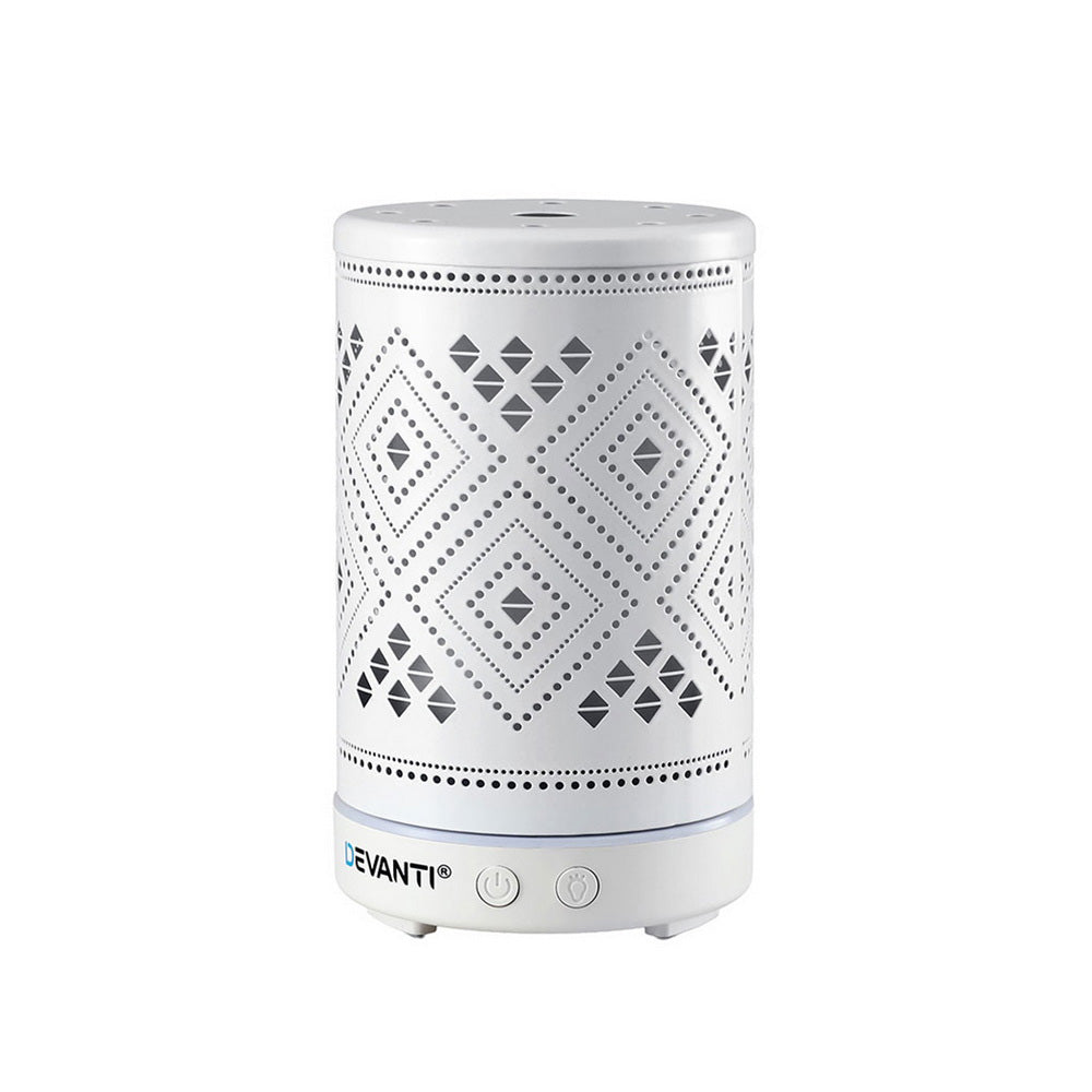Devanti Ultrasonic Aroma Diffuser and Humidifier 100ml White