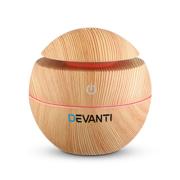 Devanti Compact Aroma Diffuser with LED Night Light 130ml