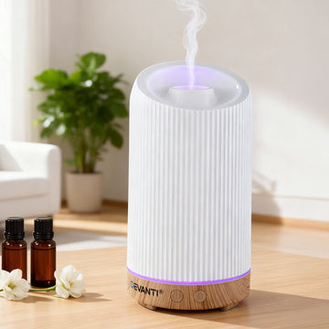 Devanti Vertical Striped Aroma Diffuser with LED Light 200ml