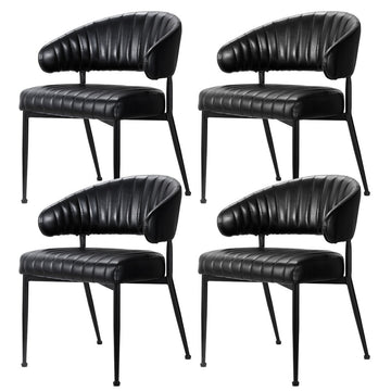 Artiss Yolanda Dining Chairs Set of 4 PU Leather Black