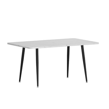 Artiss Marble Effect Dining Table 1.5M White and Black