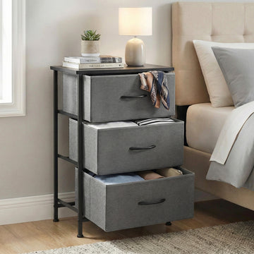 Artiss Chest of Drawers Storage Dresser 3 Drawer Grey