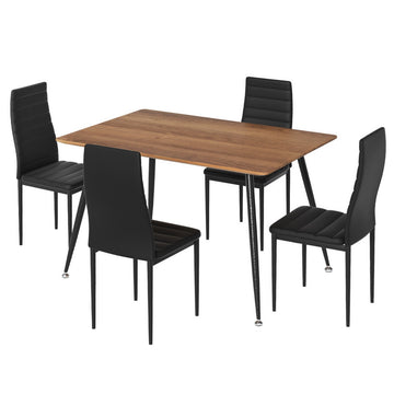 Artiss Dining Table and Chairs Set Industrial Rectangle 120x80cm