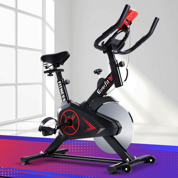 Everfit Spin Bike Exercise Cycle with 6kg Flywheel Black
