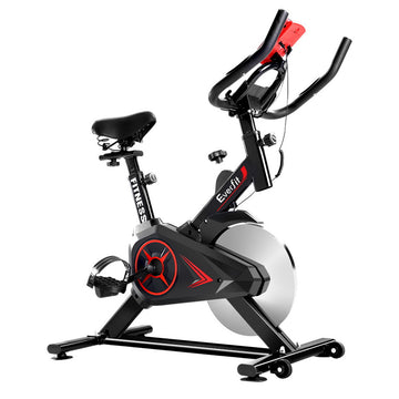 Everfit Spin Bike Home Gym Exercise Bike with 10kg Flywheel Black