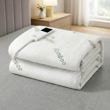 Giselle Electric Blanket Bamboo Fabric Fitted Single