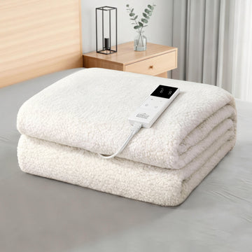 Giselle Electric Blanket Sherpa Fleece Fitted Single
