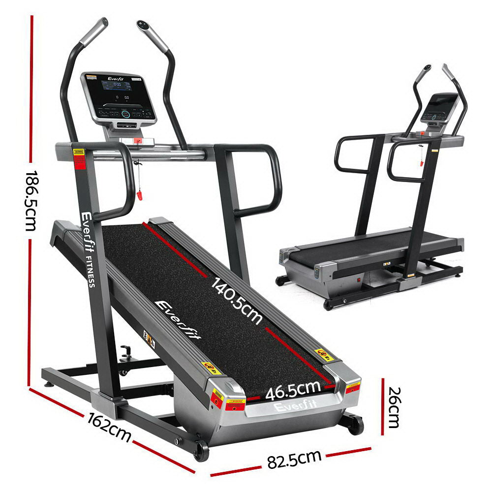 Everfit Incline Trainer Treadmill 0-40% Auto Incline 4hp Motor Black