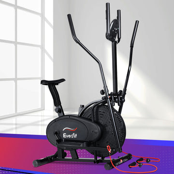 Everfit 5 in 1 Elliptical Cross Trainer Bike Home Gym Black