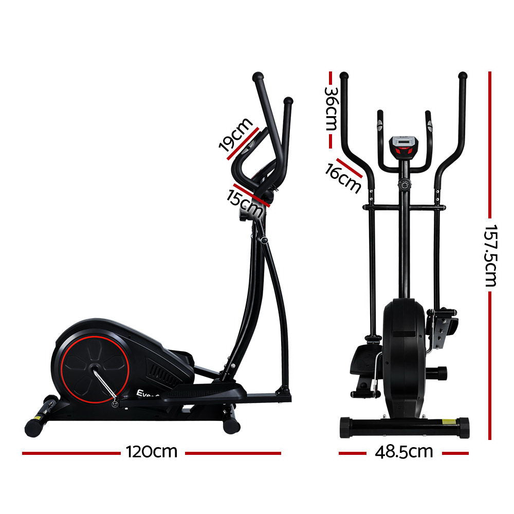 Everfit Elliptical Cross Trainer for Home Gym Low Impact Workout Black