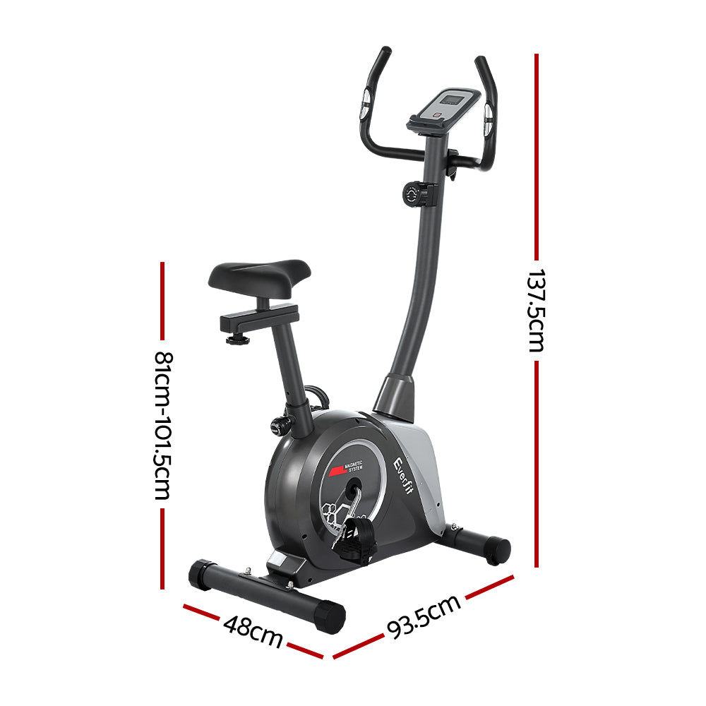 Everfit Magnetic Upright Exercise Bike Home Gym Cardio 120kg
