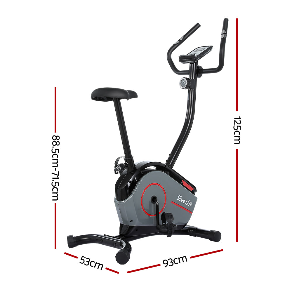 Everfit Magnetic Upright Exercise Bike 8-Level Home Cardio 120kg