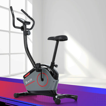 Everfit Magnetic Upright Exercise Bike 8-Level Home Cardio 120kg