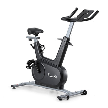 Everfit Spin Bike Electromagnetic 24-Level Bluetooth Home Fitness Black