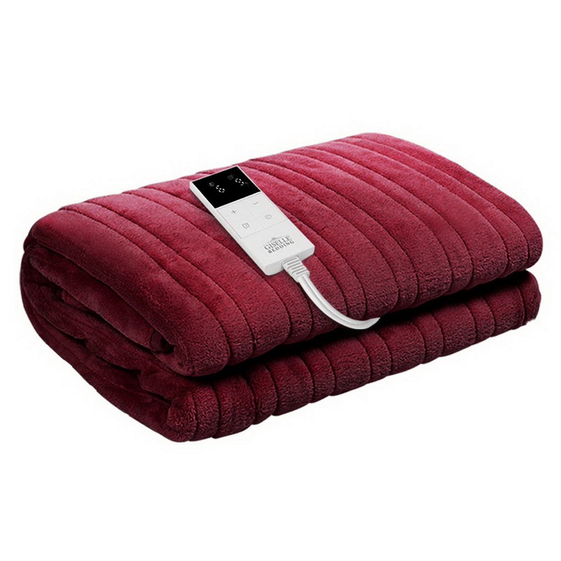 Giselle Bedding Electric Throw Rug Warming Blanket Coral Fleece Red