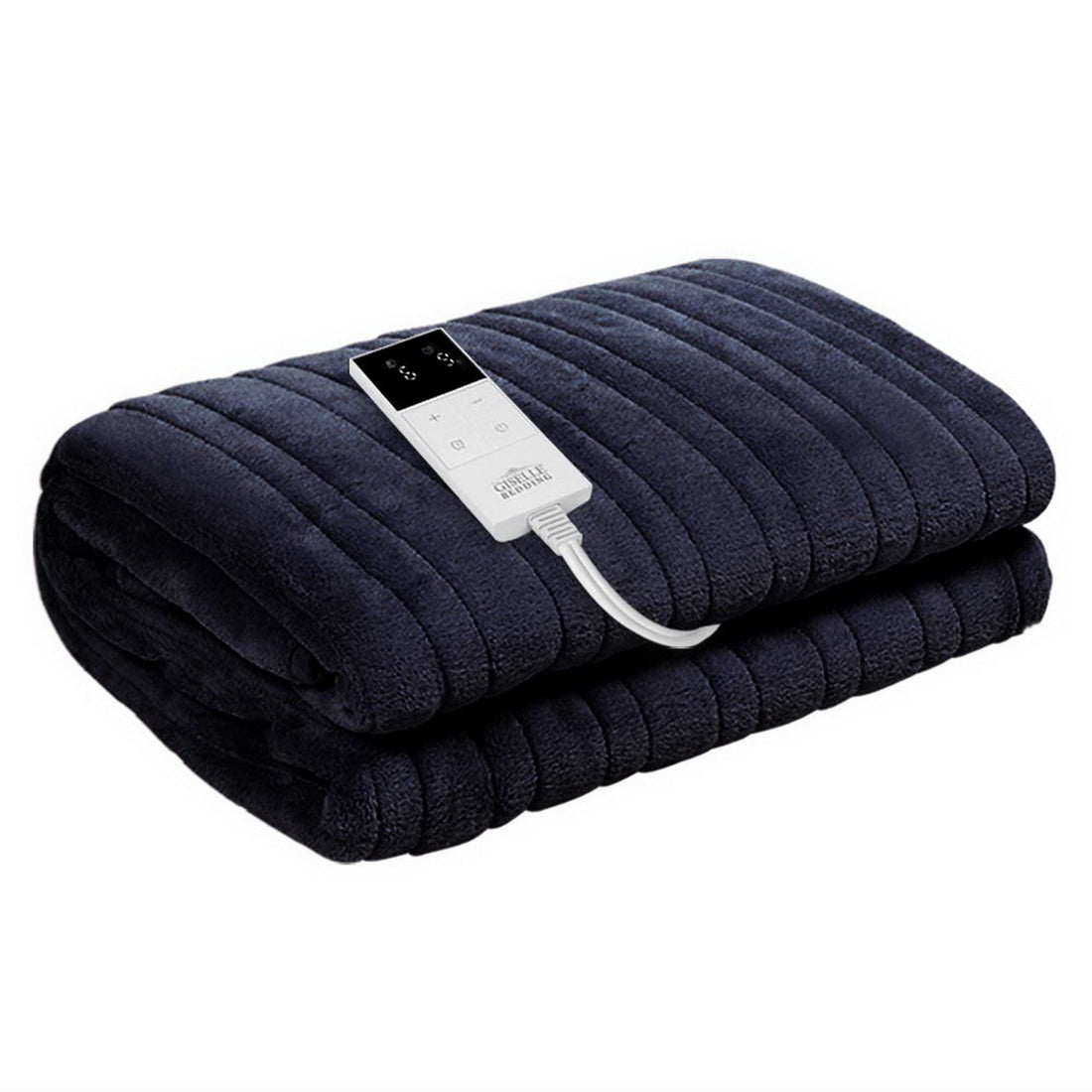 Giselle Bedding Electric Throw Rug Heated Coral Fleece Charcoal