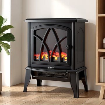 Devanti 2000W Electric Fireplace Heater Stove Freestanding 3D Flame