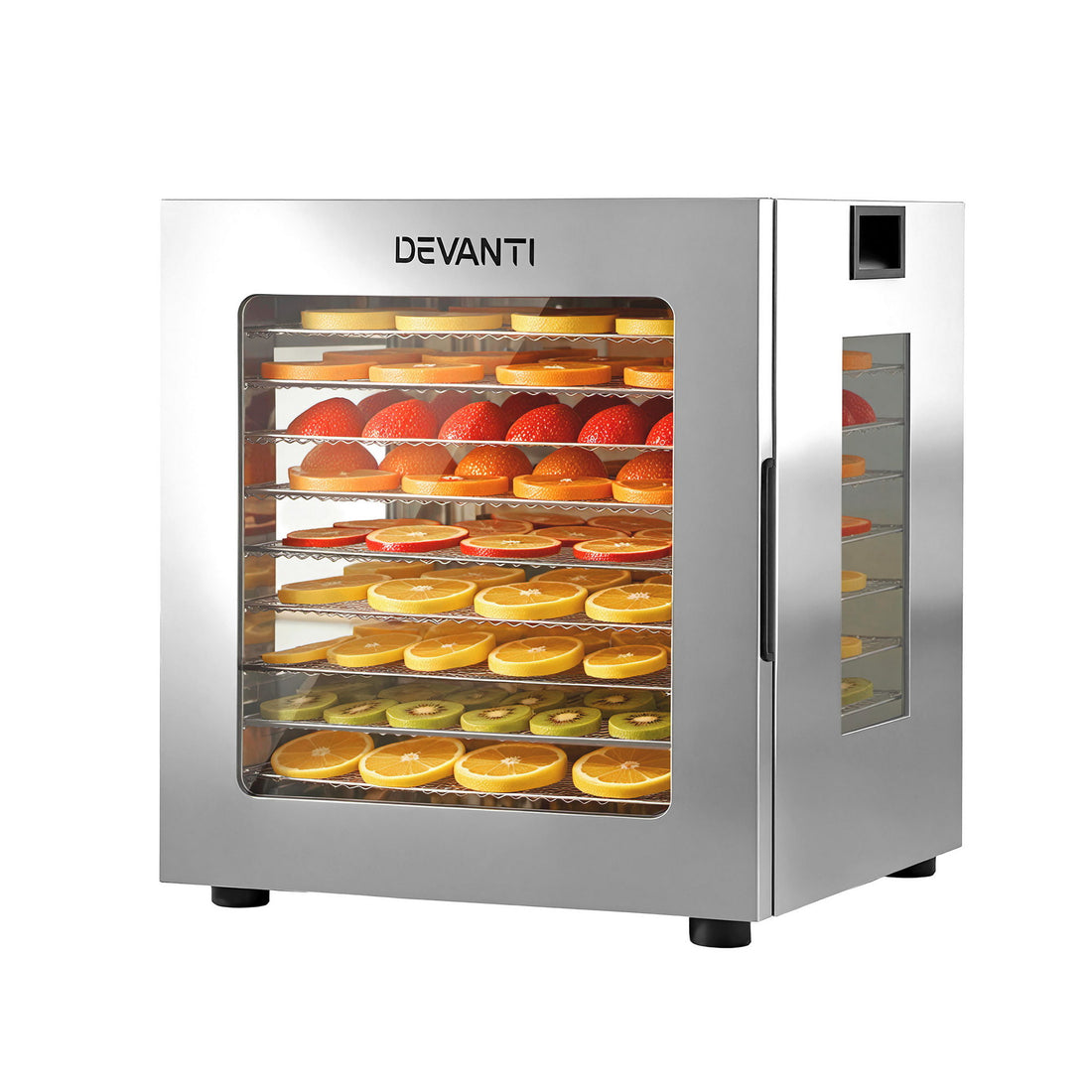 Devanti Food Dehydrator 10 Tray Thermostat Stainless Steel