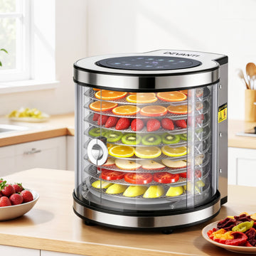 Devanti Food Dehydrator 8 Tray Auto-Rotate Stainless Steel