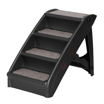 i.Pet Dog Ramp Portable Foldable Steps for Bed and Sofa Black
