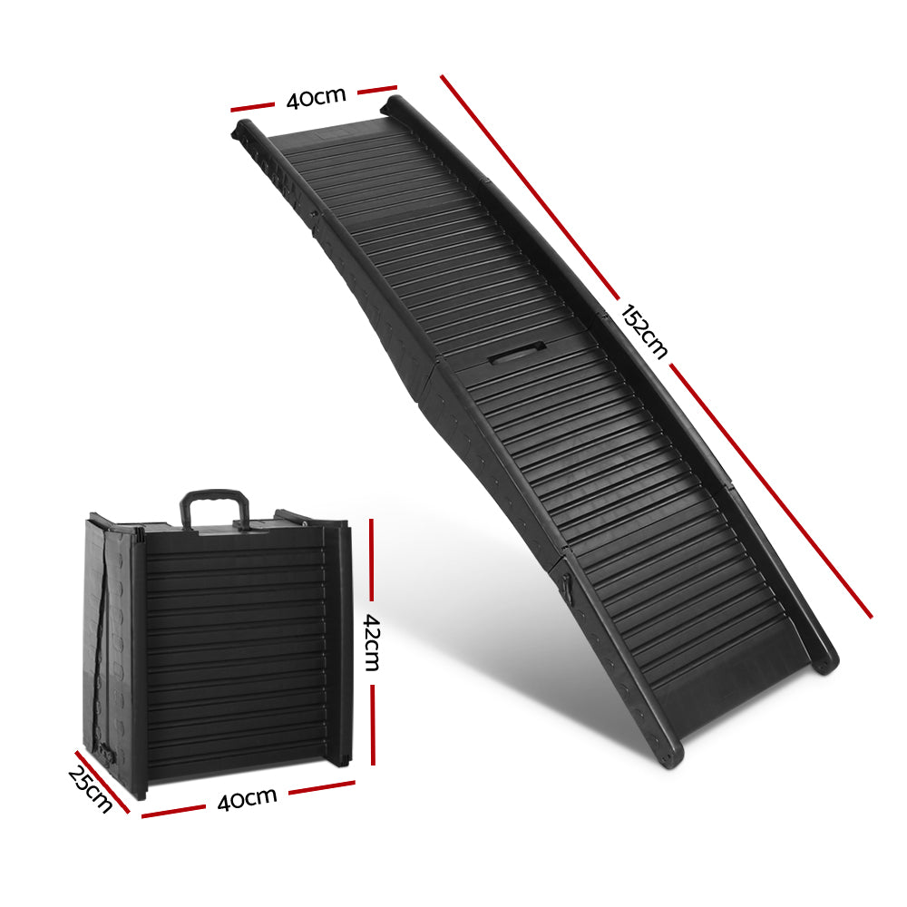 i.Pet Dog Car Ramp Portable Foldable for SUV Black