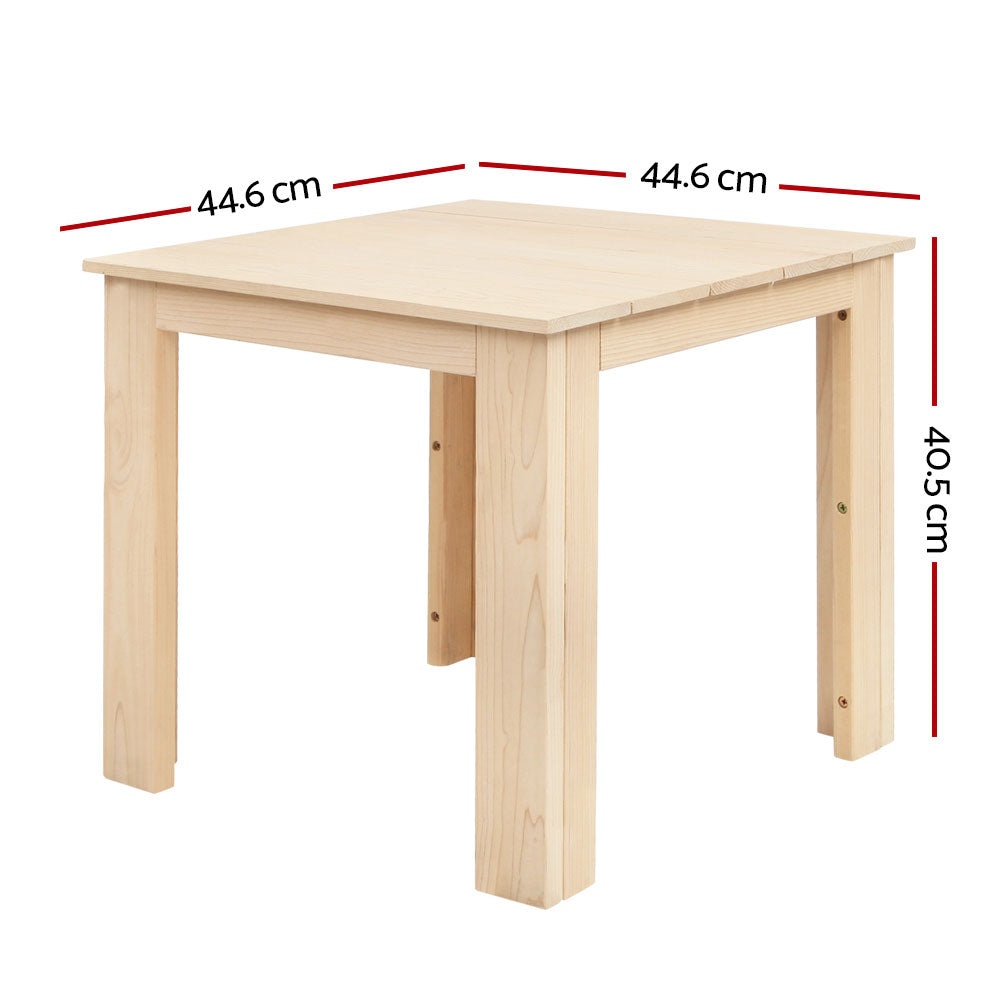 Gardeon Wooden Side Table Natural Hemlock for Indoor Outdoor 44cm
