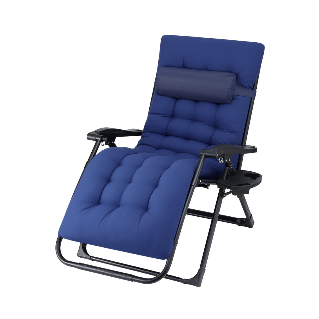 Gardeon Zero Gravity Sun Lounger Folding 170 Degree Recline Blue