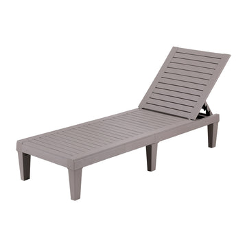 Gardeon Sun Lounge Recliner PP Brown