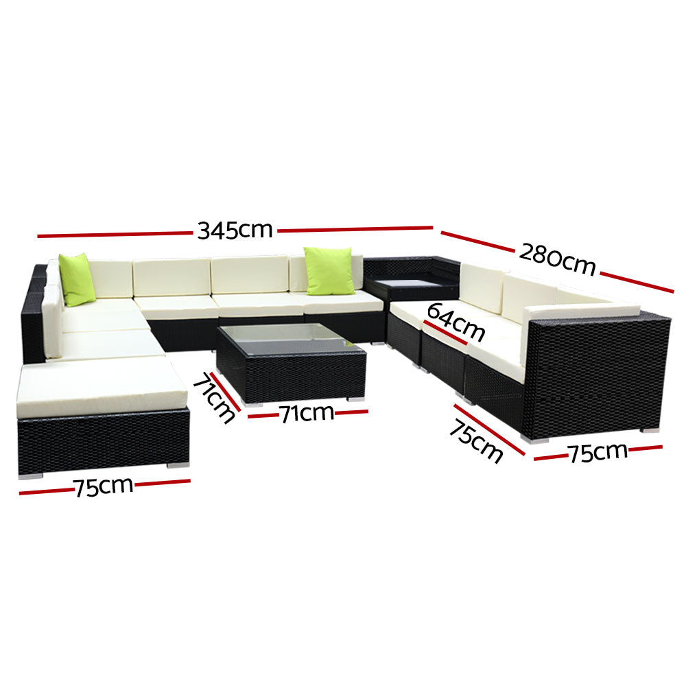 Gardeon Outdoor Wicker Sofa Set
