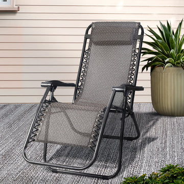 Gardeon Zero Gravity Chair Folding Outdoor Recliner Beige